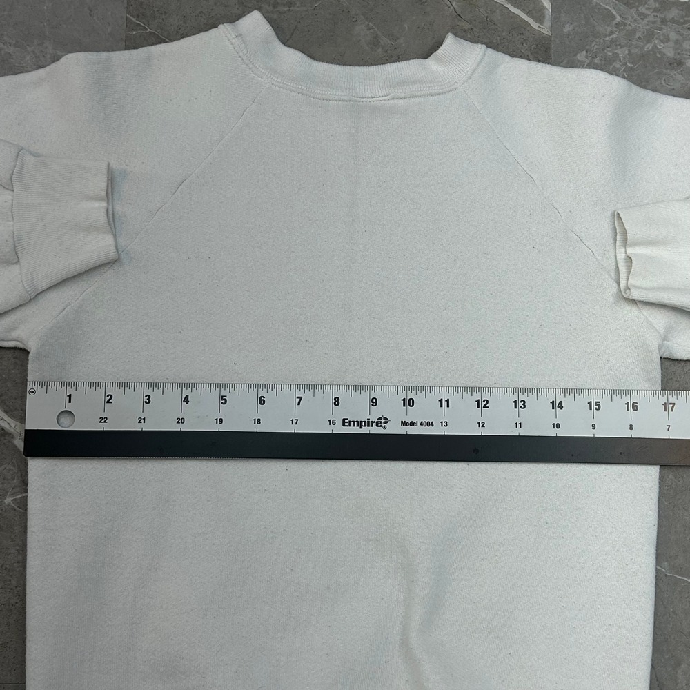 80s Vintage Pheasant Stamp Sweatshirt Mens Small USPS Pullover Crewneck White - Picture 6 of 9